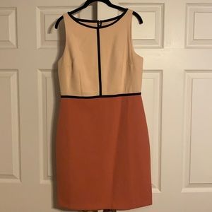 Loft pink color block dress. Size 8